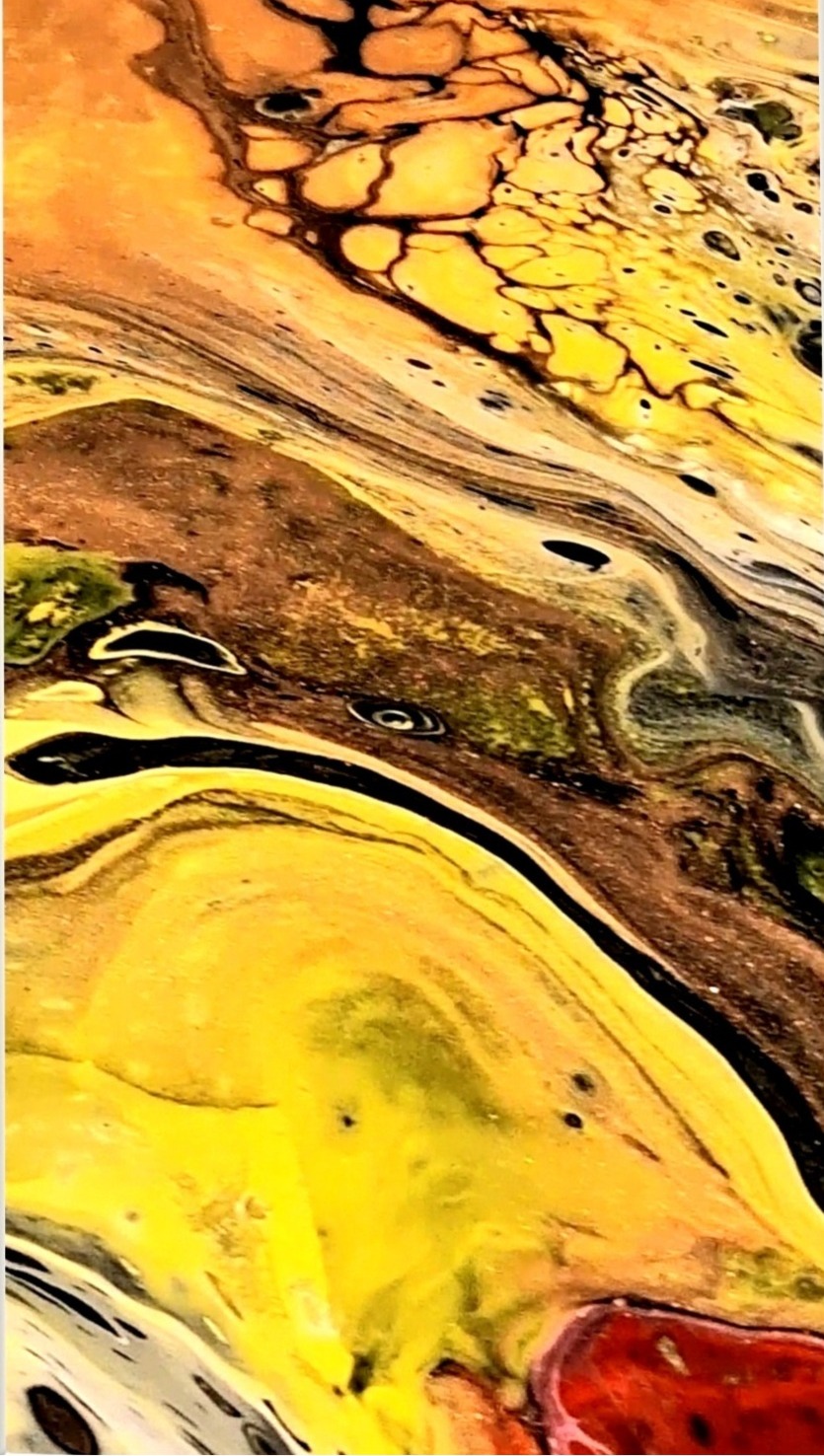 Desert Veins - pour painting by Chris Broussard
